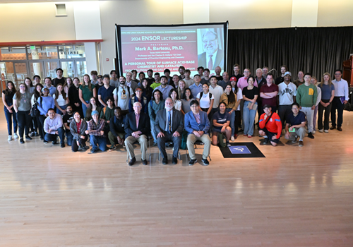 Large group of people who attended the Ensor Lecture.